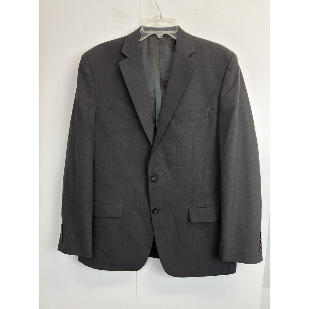 Chaps Men's 42R Blazer Jacket Dark Gray Classic‎ Style Excellent Condition